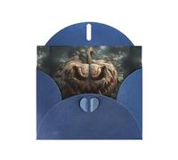 YYHWHJDE Blue Greeting Card Raven Pumpkin Pattern Perfect for Valentine's Day, Wedding Anniversary & Party Invitations