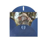YYHWHJDE Blue Greeting Card The little elephant on the swing Pattern for Christmas, Children's Birthday, Valentine's Day, and Party Invitation
