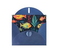 YYHWHJDE Blue Greeting Card tropical fish Pattern Perfect for Valentine's Day, Wedding Anniversary & Party Invitations