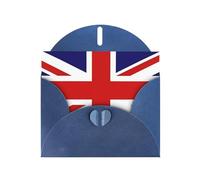 YYHWHJDE Blue Greeting Card UK Flag Prints for Christmas, Children's Birthday, Valentine's Day, and Party Invitation