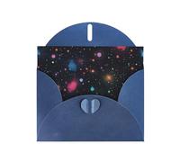 YYHWHJDE Blue Greeting Card universe galaxy star space Pattern Perfect for Valentine's Day, Wedding Anniversary & Party Invitations
