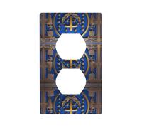 YYHWHJDE Blue Honduras Flag Pattern Double Socket Wall Panel Decorative for Residential and Commercial Areas 4.5x2.76in