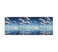 YYHWHJDE Blue sky and white clouds Extra Large Desk Throw