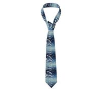 YYHWHJDE Blue sky and white clouds Pattern Men's Necktie for Business, Daily Wear, Work, Birthdays, Weddings, Parties, Banquets Easy Care 57X3.1 In