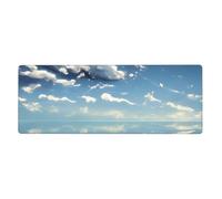 YYHWHJDE Blue Sky and White Clouds Prints Extra Large Mouse pad Mousepad 12x31.5in for Office Gaming Learning