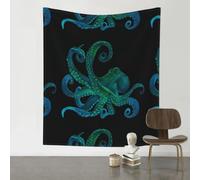 YYHWHJDE Blue Watercolor Octopus Prints 60x51in Wall Tapestry - Lightweight Polyester Throw for Dorm Decor, Beach Blanket & Room Layering