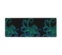 YYHWHJDE Blue Watercolor Octopus Prints Mouse Pad 12x31.5in