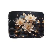 YYHWHJDE Bohemian Golden Lotus Prints Protective Shockproof Portable Laptop Sleeve Case 12 inch for Men and Women Business Travel, and Office Daily Use