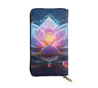 YYHWHJDE Bohemian Lotus Flower Printing Quality Leather Long Clutch Wallet Designed for Fashion Girls and Women Stylish 7.48 x 4.13 in