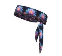 YYHWHJDE Bohemian Lotus Flower Prints Sports Double-Sided Headscarf Quick Drying, Moisture Wicking for Women, Girls, and Men