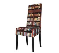 YYHWHJDE Books Prints Dining Chair Throw Covers - Stretchable Slipcovers, Revitalize Your Chairs Instantly