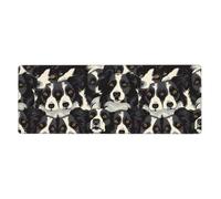 YYHWHJDE Border Collie Pattern Extra Large Mouse Pad, Computer Office Anti Slip Gaming Keyboard Thickened Version 12x31.5in