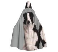 YYHWHJDE Border Collie Prints Hooded Cloak - Oversized Costume Throw, Soft Cosplay Layer