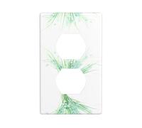 YYHWHJDE Bouquet of White Flowers Pattern Double Socket Wall Panel Decorative for Residential and Commercial Areas 4.5x2.76in