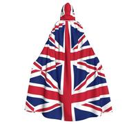 YYHWHJDE British flag Prints Hooded Cloak - Extra Large Cozy Throw for Halloween Costume & Cosplay