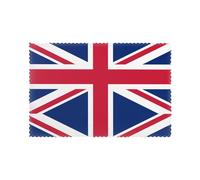 YYHWHJDE British flag Prints Quality Table Throw Layers for Dining, Heat Resistant Placemats Set of 6, Durable Polyester Table Covers with Printed Designs