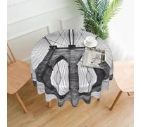 YYHWHJDE Brooklyn Bridge Prints Round Decorative Tablecloth 60in - Elevate Your Dining Experience with This Stunning Table Throw for Parties & Everyday Use