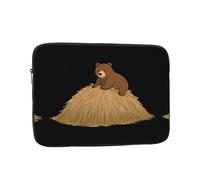 YYHWHJDE Brown Bear in The Haystack Prints Protective Shockproof Portable Laptop Sleeve Case 17 inch for Men and Women Business Travel, and Office Daily Use
