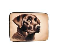 YYHWHJDE Brown Labrador Retriever Printing Portable Laptop Sleeve Case 17 inch Shockproof Bag for Men and Women Business Travel, and Office Daily Use