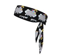 YYHWHJDE Bubble hiding in the clouds Pattern Sports Double-Sided Headscarf Quick Drying, Moisture Wicking for Women, Girls, and Men