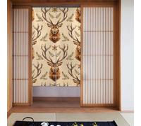 YYHWHJDE bull elk Pattern Curtain 2 Pcs Spliced 34x56in Good Drape, Smooth and Not Easily Wrinkled, Fabric curtains, room dividers