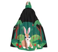 YYHWHJDE Bunny In The Cherry Orchard Prints Halloween Adult Hooded Cape Men'S And Women'S Clothing Mantle Role-Playing