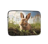 YYHWHJDE Bunny on Green Grass Printing Portable Laptop Sleeve Case 12 inch Shockproof Bag for Men and Women Business Travel, and Office Daily Use