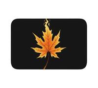 YYHWHJDE Burning Withered Maple Leaf Picture Crystal Velvet Lock Edge Floor mat, Bedroom Carpet, Parlor, Dormitory Home Decoration
