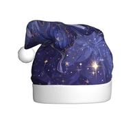 YYHWHJDE Butterfly among the stars Prints Christmas Hat for Adult Soft, lightweight Holiday party use