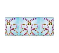 YYHWHJDE Butterfly Shaped Flower Pattern Extra Large Mouse Pad, Computer Office Anti Slip Gaming Keyboard Thickened Version 12x31.5in