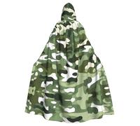 YYHWHJDE Camo Green Picture Halloween Adult Hooded Cloak for Role-Playing, Costumes, and Theme Parties