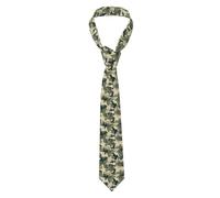 YYHWHJDE camo woodland camoflage Pattern Men's tie classic style suit cravat suitable for holidays and work