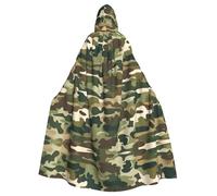 YYHWHJDE Camo Woodland Camoflage Printing Halloween Adult Hooded Cloak for Parties and Costume Events