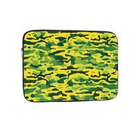 YYHWHJDE Camo Yellow & Green Prints Protective Shockproof Portable Laptop Sleeve Case 10 inch for Men and Women Business Travel, and Office Daily Use