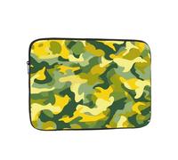 YYHWHJDE camo Yellow & Green Prints Protective Shockproof Portable Laptop Sleeve Case 10 inch for Men and Women Business Travel, and Office Daily Use