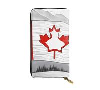 YYHWHJDE Canadian Flag Printing Quality Leather Long Clutch Wallet Designed for Fashion Girls and Women Stylish 7.48 x 4.13 in