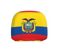 YYHWHJDE Car Headrest Cover 1 Pcs - Soft Polyester & Spandex, Elastic | Breathable, Protect Interior, Easy Install, Fit Cars Vans Trucks Flag of Ecuador Printing