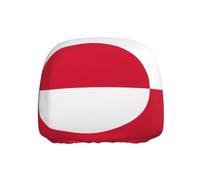 YYHWHJDE Car Headrest Cover 1 Pcs - Soft Polyester Spandex, Highly Elastic | Breathable Protector for Cars Vans Trucks, Easy Install Greenland flag Picture