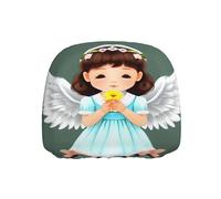 YYHWHJDE Car Headrest Cover 1 Pcs - Soft Polyester Spandex, Highly Elastic | Breathable Protector for Cars Vans Trucks, Easy Install Cute little angel Picture