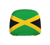 YYHWHJDE Car Headrest Cover 1 Pcs - Soft Polyester Spandex, Highly Elastic | Breathable Protector for Cars Vans Trucks, Easy Install jamaica flag Picture