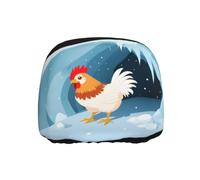 YYHWHJDE Car Headrest Cover 1 Pcs - Soft Polyester Spandex, Highly Elastic | Breathable Protector for Cars Vans Trucks, Easy Install Chicken In The Snow Cave Picture