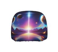 YYHWHJDE Car Headrest Cover 1 Pcs - Soft Polyester Spandex, Stretchy | Easy Install, Protect & Decorate Fit Cars Vans Trucks Planets In The Universe Pattern