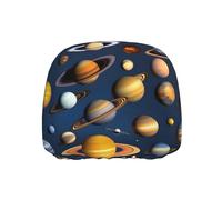 YYHWHJDE Car Headrest Cover 1 Pcs - Soft Polyester Spandex, Stretchy | Easy Install, Protect & Decorate Fit Cars Vans Trucks Solar System Planets Pattern