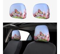 YYHWHJDE Car Headrest Cover 2 Pcs - Well-crafted Auto Throw Pillows Protect
