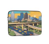 YYHWHJDE Cartoon Austin Texas Pattern Shockproof Portable Laptop 17 inch Sleeve Bag for Men and Women - Ideal for Business Travel, School, and Daily Use