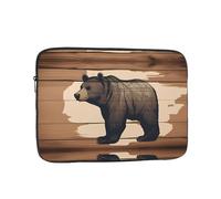 YYHWHJDE Cartoon Black Bear Prints Protective Shockproof Portable Laptop Sleeve Case 17 inch for Men and Women Business Travel, and Office Daily Use