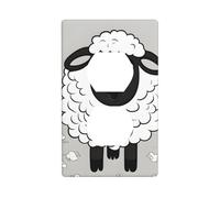 YYHWHJDE Cartoon Black White Sheep Pattern Double Socket Wall Panel Decorative for Residential and Commercial Areas 4.5x2.76in