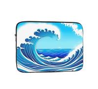 YYHWHJDE Cartoon Blue sea Wave Prints Protective Shockproof Portable Laptop Sleeve Case 10 inch for Men and Women Business Travel, and Office Daily Use