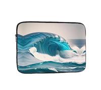 YYHWHJDE Cartoon Blue sea Wave Prints Protective Shockproof Portable Laptop Sleeve Case 10 inch for Men and Women Business Travel, and Office Daily Use