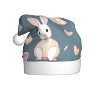 YYHWHJDE Cartoon cute bunny Pattern Christmas Hat for Adult Soft and Fluffy, Ideal for Long-Term Use